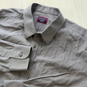 UNTUCKit Shirt Mens XL Gray Button Up Long Sleeve Collared Solid Wrinkle Free